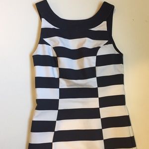 Navy and White Striped Dress